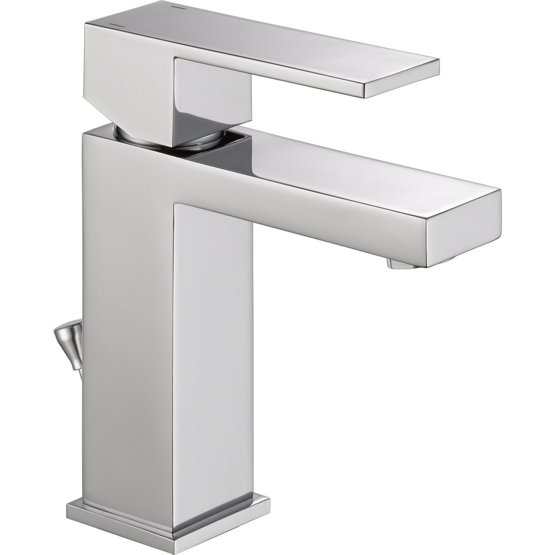 Modern Single Hole Bathroom Faucet with Drain Assembly, Single Handle Bathroom Sink Faucet